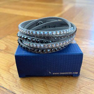 Swarovski Slake Double Wrap Gray Bracelet